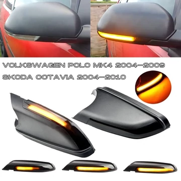 kkrauto.hu - Skoda Octavia MK2 1Z VW Volkswagen Polo MK4 dinamikus LED LEDES tukor Index futofenyes tukurindex 1Z0949101C 1Z0949102C 6QD94910 6QD949102