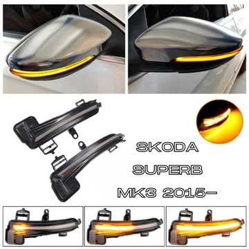 kkrauto.hu - Skoda Superb MK3 dinamikus LED - LEDES dinamikus Tukor Index futofenyes tukorindex futoindex 3V0949101 3V0949102