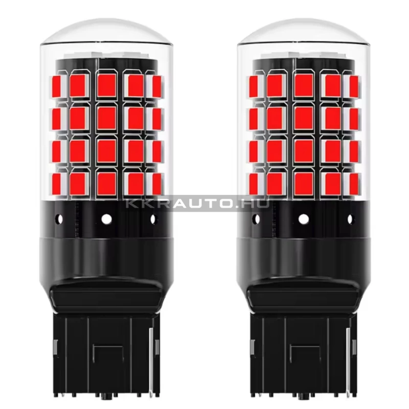 kkrauto.hu -  W21W 7440 T20 PIROS LED feklampa izzo ego Canbus 12V 2db-os keszlet