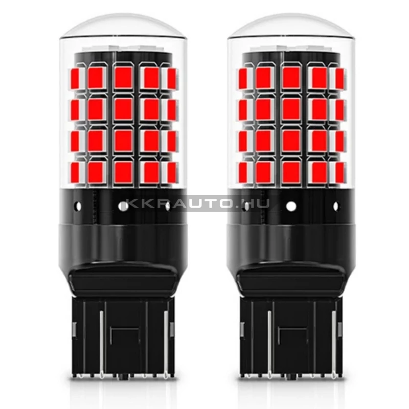kkrauto.hu -  W21/5W 7443 T20 PIROS LED feklampa izzo ego Canbus 12V 2db-os keszlet