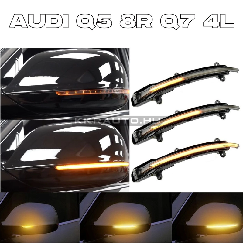 kkrauto.hu - Audi Q5 8R Q7 4L dinamikus LED - LEDES Tukor Index futofenyes tukorindex 4L0949101A 4L0949102A 4L0949101C 4L0949102C