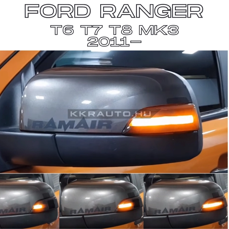 kkrauto.hu - Ford Ranger T6 T7 T8 MK3 20114 dinamikus LED - LEDES Tukor Index futofenyes tukorindex 1735988 1735989