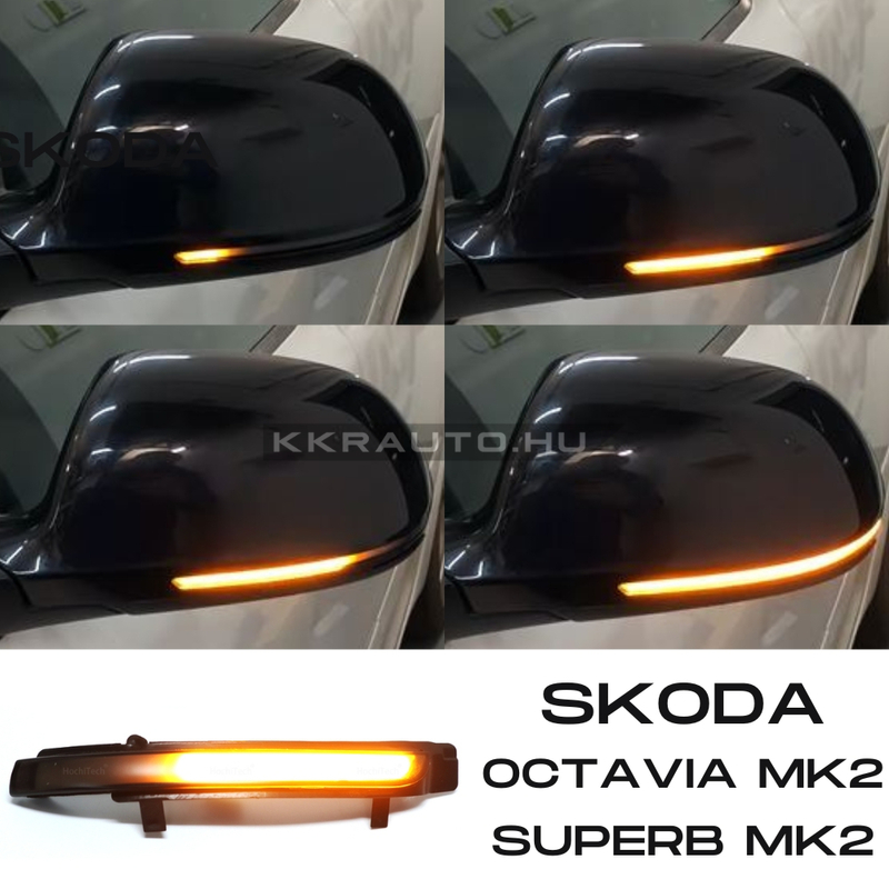kkrauto.hu - Skoda Octavia MK2 2 II 1Z3 1Z5 Superb 3T4 3T5 dinamikus LED - LEDES Tukor Index futofenyes tukorindex 3T0949101 3T0949102