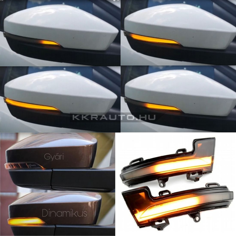 kkrauto.hu - Skoda Octavia MK3 VW Volkswagen T-Roc T-cross dinamikus LED - LEDES Tukor Index futofenyes tukorindex 2GA949102 2GA949102A 5E0949102